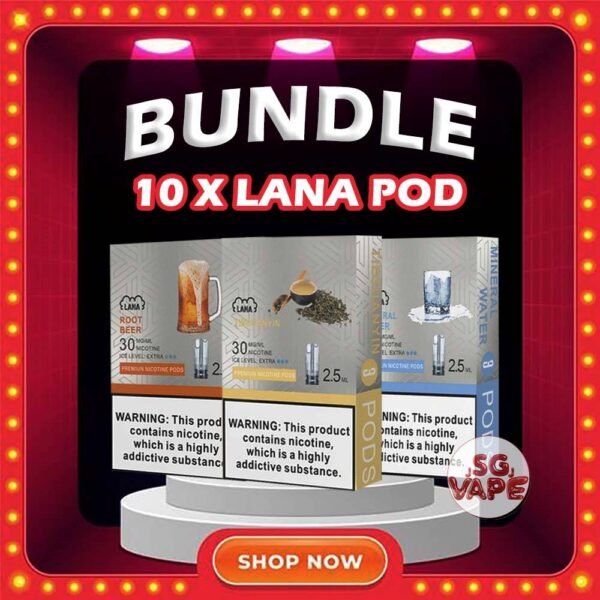 10 X LANA POD Get 10 Box X  Lana Pod Flavour with amazing price! FREE DELIVERY Specifications : Nicotine 3% Capacity 2.5ml per pod Package Included : 1 Pack of 3 pods ⚠️LANA POD COMPATIBLE DEVICE WITH⚠️ DD3S DEVICE DD CUBE DEVICE INSTAR DEVICE RELX CLASSIC DEVICE WUUZ DEVICE ZEUZ DEVICE LANA DEVICE ⚠️ LANA POD LINE UP⚠️ Apple Berry Blast Berry Grape Fruit Blueberry Coffee Coke Cranberry Grape Green Bean Guava Ice Tea Kiwi Lemon Lychee Iced Mango Mango Milkshake Mineral Oolong Tea Orange Passion Fruit Peach Peach Grape Banana Peppermint Pineapple Popsicle Red Wine Root Beer Skittles Strawberry Milkshake Strawberry Watermelon Taro Tie Guan Yin Watermelon Mango Passion Cantaloupe Jasmine Long Jing SG VAPE COD SAME DAY DELIVERY , CASH ON DELIVERY ONLY. ORDER BEFORE 5PM , SAME DAY NIGHT SLOT 7PM – 10PM RECEIVED PARCEL. TAKE BULK ORDER /MORE ORDER PLS CONTACT US : SGVAPEJJ VIEW OUR DAILY NEWS INFORMATION VAPE : SGVAPEJJ
