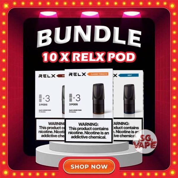 10 X RELX POD Get 10 Box X  Relx Pod Flavour with amazing price! FREE DELIVERY Specifications : Nicotine 3% / 5% Capacity 1.6ml per pod Ceramic atomizing technology for authentic flavor and throat hit sensation Package Included : 1 Pack of 3 pods Relx Classic Pod Compatible Device With : DD3s Device Instar Device RELX Classic Device R-one Device DD Touch Device DD Cube Device ⚠️RELX POD FLAVOUR AVAILABLE⚠️ Classic Tobacco Coke Grape Green Bean Honeydew Icy Slush Mint Passion Fruit Peach Oolong Watermelon SG VAPE COD SAME DAY DELIVERY , CASH ON DELIVERY ONLY. ORDER BEFORE 5PM , SAME DAY NIGHT SLOT 7PM – 10PM RECEIVED PARCEL. TAKE BULK ORDER /MORE ORDER PLS CONTACT US : SGVAPEJJ VIEW OUR DAILY NEWS INFORMATION VAPE : SGVAPEJJ
