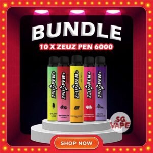 10 X ZEUZ PEN 6000 DISPOSABLE Get 10 pcs X Zeuz Pen 6000 Disposable with amazing price! FREE DELIVERY The Zeuz Pen plus 6k in our Vape Singapore - SG VAPE JJ Ready Stock , get it now with us and same day delivery ! Specification : Puff:6000puff Nicotine:5% Capacity:9ML Charging: With Type-C Usb Cable ⚠️ZEUZ PEN 6000 DISPOSABLE FLAVOUR LIST⚠️ Apple Banana Milkshake Extra Mint Honeydew Melon Hazelnut Coffe Icy Grape Ice Lychee Lemon Cola Lemon Bubblegum Red Bull Strawberry Ice Cream Triple Mango Tie Guan Yin The Real Rootbeer Watermelon Watermelon Candy Yakult SG VAPE COD SAME DAY DELIVERY , CASH ON DELIVERY ONLY. ORDER BEFORE 5PM , SAME DAY NIGHT SLOT 20:00 PM – 23:00 PM RECEIVED PARCEL. TAKE BULK ORDER /MORE ORDER PLS CONTACT US : SGVAPEJJ VIEW OUR DAILY NEWS INFORMATION VAPE : SGVAPEJJ