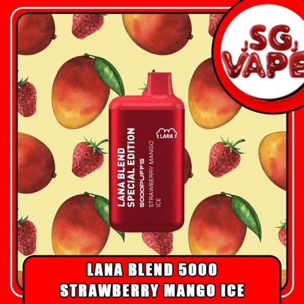 LANA BLEND 5000 / 5K DISPOSABLE - SGVAPEJJ Lana Blend Special 5000 / 5K DISPOSABLE Vape  is a compact and stylish disposable vape kit that offers a convenient and satisfying vaping experience, it is perfect for those who prefer a simple yet stylish look. One of the standout features of the Lanabar 5000 is its flavor options. The device offers a range of flavors to choose from, each with its own unique taste profile. The flavors are well-balanced and do not contain any harsh or irritant ingredients, making for a smooth and enjoyable vaping experience. Whether you prefer sweet, fruity, or menthol flavors, the the Lanabar 5000 has something for everyone. Another advantage of the the Lanabar 5k is its size and portability. The device is small and lightweight, making it easy to carry in your pocket or bag. It's perfect for those who need a discreet and convenient vaping solution, whether you're at work, home, or on the go. The disposable design also means that you don't have to worry about replacing parts or cleaning the device, making it a hassle-free option for those who want a simple and straightforward vaping experience. Specifications : Puff : 5k Puffs Nicotine : 3% Capacity : 13ml Battery : 850mAh Charging : Rechargeable with Type C ⚠️LANA BLEND 5K DISPSOABLE FLAVOUR LIST⚠️ Aloe Yogurt Mango Peach Ice Strawberry Mango Ice Grape Apple Ice Grape Honey Grape Bubblegum Double Mint Chrysanthemum Tea Ice Lemon Tea Sea Salt Lemon Tie Guan Yin Yakult SG VAPE COD SAME DAY DELIVERY , CASH ON DELIVERY ONLY. ORDER BEFORE 5PM , SAME DAY NIGHT SLOT 20:00 PM – 23:00 PM RECEIVED PARCEL. TAKE BULK ORDER /MORE ORDER PLS CONTACT US : SGVAPEJJ VIEW OUR DAILY NEWS INFORMATION VAPE : SGVAPEJJ