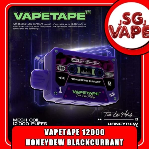 VAPETAPE 12K / 12000 DISPOSABLE - SGVAPEJJ The Vapetape 12k Disposable also as 12000 puffs , in our Vape Singapore - SG VAPE JJ Ready Stock , get it now with us and same day delivery ! VAPETAPE 12K Puffs available in 25 different flavors and 5% nicotine each! Taste smooth, mildly sweet, and slightly cool. Satifying vapor as always! Vapetape 12,000 have very fancy design , the young generation cant refuse this product at all , the price is also acceptable . Really recommend this sg vape at all ! Specification : Puffs : 12,000 Coil : Mesh coil Battery Capacity : Rechargeable with Type C E-liquid Capacity : 19ml Nicotine Strength : 5% Charging Time : Roughly 10 min - 15 min ⚠️VAPETAPE 12k DISPOSABLE FLAVOUR LIST⚠️ Banana Custard Blackcurrant Yacult Double Mango Grape Blackcurrant Grape Bubblegum Guava Peach Gummy Bear Honeydew Blackcurrant Honeydew Watermelon Ice Lemon Tea Kiwi Passion Fruit Lemon Cola Lychee Blackcurrant Mango Grape Mango Lychee Mixed Berries Peach Lychee Pineapple Orange Red Slurpee Solero Lime Sour Bubblegum Strawberry Lemon Tart Strawberry Lychee Watermelon Peach Yacult SG VAPE COD SAME DAY DELIVERY , CASH ON DELIVERY ONLY. ORDER BEFORE 5PM , SAME DAY NIGHT SLOT 20:00 PM – 23:00 PM RECEIVED PARCEL. TAKE BULK ORDER /MORE ORDER PLS CONTACT US : SGVAPEJJ VIEW OUR DAILY NEWS INFORMATION VAPE : SGVAPEJJ