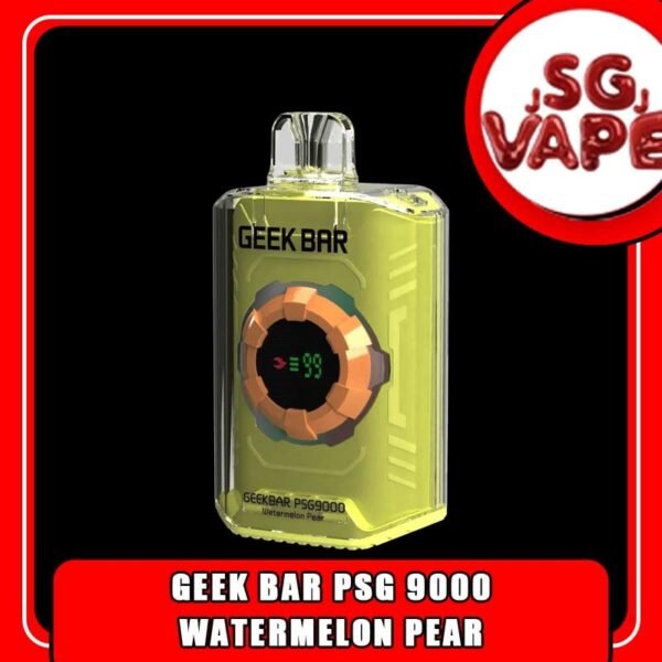 GEEK BAR PSG 9000 DISPOSABLE - SGVAPEJJ The GEEK BAR PSG 9000 DISPOSABLE also as 9k puffs , in our Vape Singapore - SG VAPE JJ Ready Stock , get it now with us and same day delivery ! Unleash the power of vaping with the GEEK BAR PSG 9000 Puffs Disposable . Experience an astounding capacity of up to 9000 puffs, ensuring prolonged enjoyment without the hassle of frequent replacements. Embrace the convenience of its Type C Rechargeable feature, allowing you to recharge and savor your favorite flavors at your convenience Stay in control and never miss a beat with the Smart Screen Indicator, keeping you updated on both battery and e-liquid levels in real-time. With Adjustable Airflow, tailor your vaping experience to perfection, delivering smooth and flavorful clouds that suit your unique preferences. Elevate your vaping journey today and enjoy unmatched performance, convenience, and satisfaction with the GEEKBAR! Specifications : Approx.9000 Puffs Rechargeable Battery Adjustable Airflow Charging Port: Type-C ⚠️GEEK BAR PSG 9000 DISPOSABLE FLAVOUR LIST⚠️ Chocolate Mocha Classic Double Rootbeer Grape Blackcurrant Mango Blackcurrent Mix Berries Sirap Bandung Strawberry Watermelon Triple Mango Vanilla Cream Puff Watermelon Pear Dewberry Cream Honeydew Melon Mango Pineapple Mother Milk Juicy Watermelon Apple Asam boi Ice Popsicle Strawberry Lemonade SG VAPE COD SAME DAY DELIVERY , CASH ON DELIVERY ONLY. ORDER BEFORE 5PM , SAME DAY NIGHT SLOT 20:00 PM – 23:00 PM RECEIVED PARCEL. TAKE BULK ORDER /MORE ORDER PLS CONTACT US : SGVAPEJJ VIEW OUR DAILY NEWS INFORMATION VAPE : SGVAPEJJ