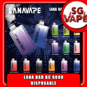 LANA BAR BC 6K PUFFS DISPOSABLE - SG VAPE JJ The Lana Bar Bc 6000 / 6k Puffs is a signature model from LanaVape, boasting a puff volume ranging from 5000 to 6000 puffs. As the top-selling product of Lana Vape, it offers an impressive selection of over 30 distinct flavors, each containing 3% nicotine . Every flavor delivers a cool and slightly sweet taste that's both invigorating and satisfying. Discover out signature Tie Guan Yin flavor, alongside popular options like Lana bar 6k Freezy Watermelon , Freezy Grapple, Watermelon Strawberry, Freezy Lychee, Lemon Cola, and Freezy Lemon Tea. For those craving extra sweetness, you can also enjoy Zesty Sprite or Fizzy 100 Plus flavors. Specification : Puffs : 6000 Nicotine : 3% Battery Capacity : 850mAh Rechargeable E-liquid Capacity : 13ml ⚠️LANA BAR BC 6000 AVAILABLE FLAVOUR⚠️ Freezy Watermelon Freezy Lychee Lemon Cola Freezy Mango Watermelon Strawberry Peppermint Fizzy 100 Plus Zesty Sprite Freezy Grapple Peach Oolong Freezy Lemon Tea Tie Guan Yin SG VAPE COD SAME DAY DELIVERY , CASH ON DELIVERY ONLY. ORDER BEFORE 5PM , SAME DAY NIGHT SLOT 20:00PM – 23:00PM RECEIVED PARCEL. TAKE BULK ORDER /MORE ORDER PLS CONTACT US : SGVAPEJJ VIEW OUR DAILY NEWS INFORMATION VAPE : SGVAPEJJ