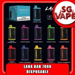LANA BAR 7K / 7000 PUFFS DISPOSABLE - SGVAPEJJ VAPE SINGAPORE Lana Bar 7K / 7000 Puffs is a compact and stylish disposable vape kit that offers a convenient and satisfying vaping experience, it is perfect for those who prefer a simple yet stylish look. One of the standout features of the Lanabar 7000 is its flavor options. The device offers a range of flavors to choose from, each with its own unique taste profile. The flavors are well-balanced and do not contain any harsh or irritant ingredients, making for a smooth and enjoyable vaping experience. Whether you prefer sweet, fruity, or menthol flavors, This vape has something for everyone. Specification : Nicotine Strength :3% 30mg Battery Capacity : 850mAh Charing Port : Rechargeable Type-C E-liquied Capacity :10ml ⚠️LANA BAR 7000 DISPOSABLE FLAVOUR LIST⚠️ Yogurt Grape Yogurt Passion Fruit Yogurt Peach Mango Yogurt Watermelon Yogurt Peach Yogurt Blueberry Yogurt Aloe Yogurt Strawberry Yogurt Mango Yogurt Ribena Yogurt Orange SG VAPE COD SAME DAY DELIVERY , CASH ON DELIVERY ONLY. ORDER BEFORE 5PM , SAME DAY NIGHT SLOT 20:00 PM – 23:00 PM RECEIVED PARCEL. TAKE BULK ORDER /MORE ORDER PLS CONTACT US : SGVAPEJJ VIEW OUR DAILY NEWS INFORMATION VAPE : SGVAPEJJ