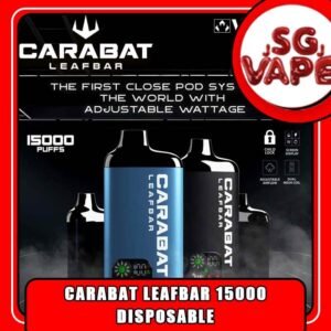 CARABAT LEAFBAR 15K ( 15000 ) PUFFS DISPOSABLE - SGVAPEJJ VAPE SINGAPORE The CARABAT LEAFBAR 15000 ( 15K Puffs ) DISPOSABLE VAPE Ready stock in singapore store sg online shop line up. The Kit 15k is starter kit & prefilled cartridge pod system design,  This kit is lasted production from CARABAT VAPE company, available 10 +plus flavour for singapore vaper choose!try it now! The new carabat leafbar 15000 puffs is ready stock in Singapore. The device is comes with starter kit and pod version. Battery device and flavor pod is included in starter kit package, the pod package only comes with pod. If you looking for big capacity vape device, the carabat is your first choice because it can support up to 15000 puffs per device! Specifications: Nicotine 5 % Approx. 15000 Puffs Safety Child Lock Dual Mesh Coil Adjustable Airflow Rechargeable Battery (Type C Port) ⚠️CARABAT LEAFBAR 15K ( STARTER KIT & CARTRIDGE POD ) FLAVOUR LIST⚠️ Energy Drink Vanilla Milkshake Double Guava Popcorn Caramel Rootbeer Pineapple Berry Citrus Tobacco Vanilla Blackcurrant Lychee Watermelon Splash Mango Shak Honeydew Melon Lychee Blackcurrant Mango Watermelon SG VAPE COD SAME DAY DELIVERY , CASH ON DELIVERY ONLY. ORDER BEFORE 5PM , SAME DAY NIGHT SLOT 20:00 PM – 23:00 PM RECEIVED PARCEL. TAKE BULK ORDER /MORE ORDER PLS CONTACT US : SGVAPEJJ VIEW OUR DAILY NEWS INFORMATION VAPE : SGVAPEJJ