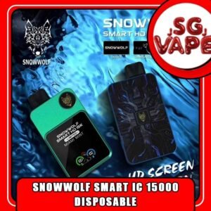 SNOWWOLF SMART IC 15K ( 15000 ) PUFFS DISPOSABLE - SGVAPEJJ VAPE SINGAPORE The SNOWWOLF SMART IC 15000 ( 15K Puffs ) Disposable vape Ready stock in our sg singapore store online shop for same day delivery. This Kit from Snow wolf  company lasted product for singapore vapers choose and enjoy it! available 10+plus flavour! The Snow wolf Powerful To Vape Simple to use! Adjusted the best condition get the best vape experience, and Regulation Voltage ,Customize your distinctive vaping style,Just 1 click to increase 1W. Power range from 5W to 15W. When you vape every puff, there will be a circuit board light display on the backside. The SNOWWOLF LOGO is particularly three-dimensional and prominent, and the overall sense of technology is stronger! New Generation smart chip Intelligent power output, more convenient to vape. 48MHz Working frequency, faster response speed. Ultra-low Standby power consumption,Longer use time. 32-bit image processing technology,better visual effects. Specifition :  Nicotine Strength: 50mg ( 5% ) Battery Capacity: 650MAH Constant Power: 5-15W Charging Port: Type-C Super Charge: 20mins to 80% ⚠️SNOWWOLF SMART IC 15K PUFFS FLAVOUR LIST⚠️ Blow Pop Blue Power Watermelon Cream Cake Double Mango Kiwi Passion Fruit Aloe Lychee Grape Meta Moon Passion Fruit Yakult Skittles Strawberry Grape Candy Strawberry Kiwi Strawberry Watermelon Taro Ice Cream Watermelon Mint Bubblegum SG VAPE COD SAME DAY DELIVERY , CASH ON DELIVERY ONLY. ORDER BEFORE 5PM , SAME DAY NIGHT SLOT 20:00 PM – 23:00 PM RECEIVED PARCEL. TAKE BULK ORDER /MORE ORDER PLS CONTACT US : SGVAPEJJ VIEW OUR DAILY NEWS INFORMATION VAPE : SGVAPEJJ